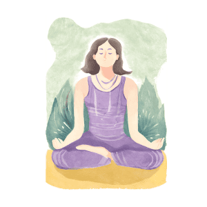 woman over 50 meditating